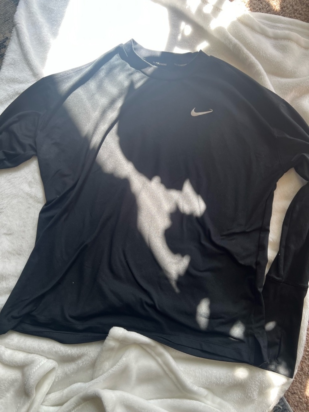 Nike Black Long-Sleeve Dri-Fit Training Shirt